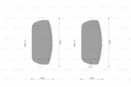 Комплект тормозных колодок (BOSCH: 0 986 AB3 528)