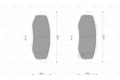 Комплект тормозных колодок (BOSCH: 0 986 AB3 532)