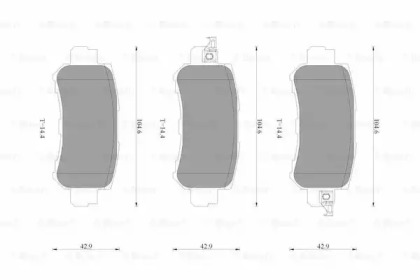 Комплект тормозных колодок (BOSCH: 0 986 AB3 536)