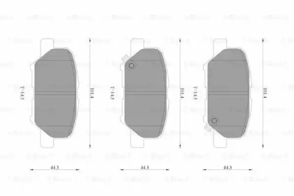 Комплект тормозных колодок (BOSCH: 0 986 AB3 537)