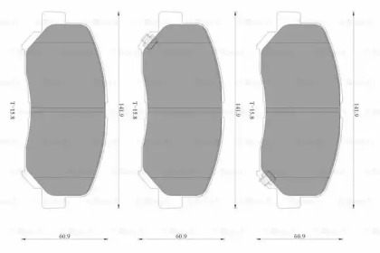 Комплект тормозных колодок (BOSCH: 0 986 AB3 562)