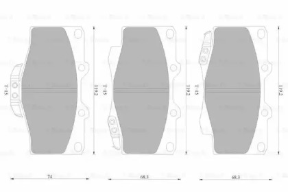 Комплект тормозных колодок (BOSCH: 0 986 AB4 395)