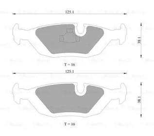 Комплект тормозных колодок (BOSCH: 0 986 AB4 424)