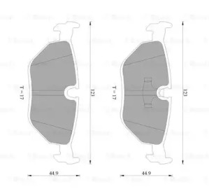 Комплект тормозных колодок (BOSCH: 0 986 AB4 430)