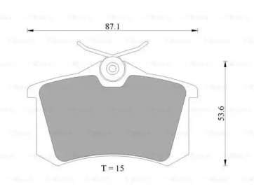 Комплект тормозных колодок (BOSCH: 0 986 AB4 436)