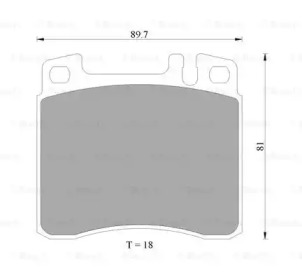 Комплект тормозных колодок (BOSCH: 0 986 AB4 439)