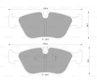 Комплект тормозных колодок (BOSCH: 0 986 AB4 441)