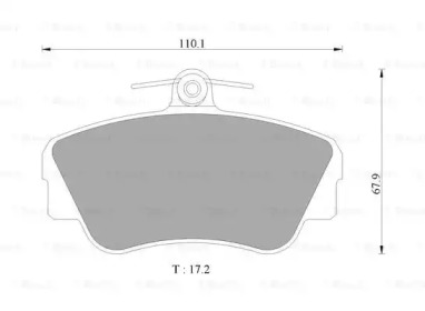 Комплект тормозных колодок (BOSCH: 0 986 AB4 442)