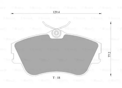 Комплект тормозных колодок (BOSCH: 0 986 AB4 462)