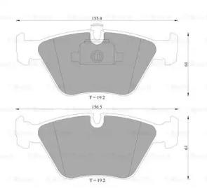 Комплект тормозных колодок (BOSCH: 0 986 AB4 464)