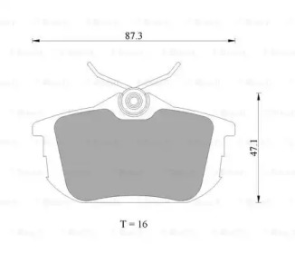 Комплект тормозных колодок (BOSCH: 0 986 AB4 466)