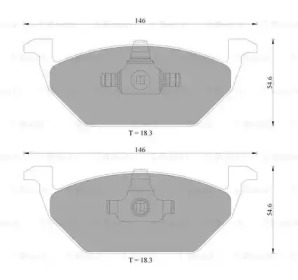 Комплект тормозных колодок (BOSCH: 0 986 AB4 467)