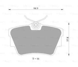 Комплект тормозных колодок (BOSCH: 0 986 AB4 468)