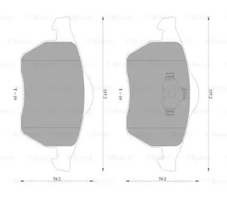 Комплект тормозных колодок (BOSCH: 0 986 AB4 550)