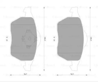 Комплект тормозных колодок (BOSCH: 0 986 AB4 552)