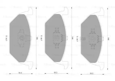 Комплект тормозных колодок (BOSCH: 0 986 AB4 553)