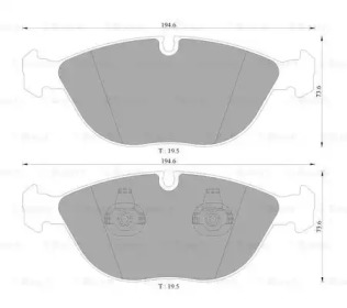 Комплект тормозных колодок (BOSCH: 0 986 AB4 555)