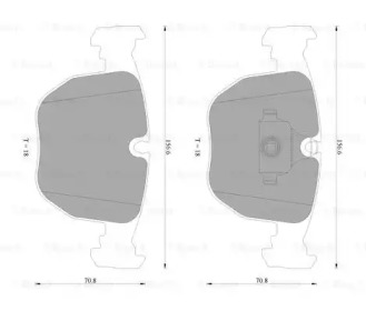 Комплект тормозных колодок (BOSCH: 0 986 AB4 556)