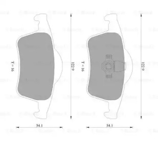 Комплект тормозных колодок (BOSCH: 0 986 AB4 565)