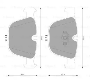 Комплект тормозных колодок (BOSCH: 0 986 AB4 571)