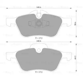 Комплект тормозных колодок (BOSCH: 0 986 AB4 572)