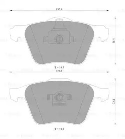 Комплект тормозных колодок (BOSCH: 0 986 AB4 579)