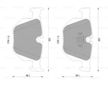 Комплект тормозных колодок (BOSCH: 0 986 AB4 582)