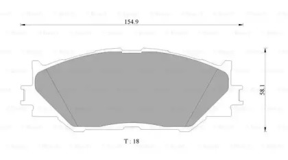 Комплект тормозных колодок (BOSCH: 0 986 AB4 584)