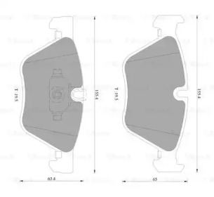 Комплект тормозных колодок (BOSCH: 0 986 AB4 585)