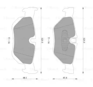 Комплект тормозных колодок (BOSCH: 0 986 AB4 586)