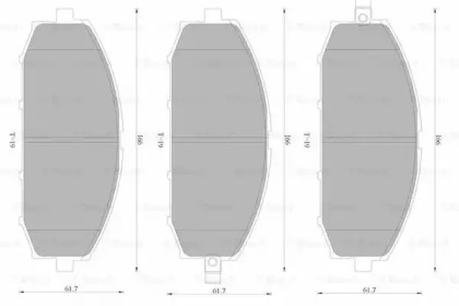 Комплект тормозных колодок (BOSCH: 0 986 AB4 587)