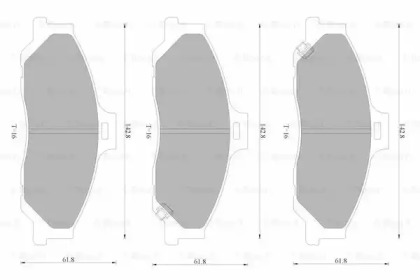 Комплект тормозных колодок (BOSCH: 0 986 AB4 588)