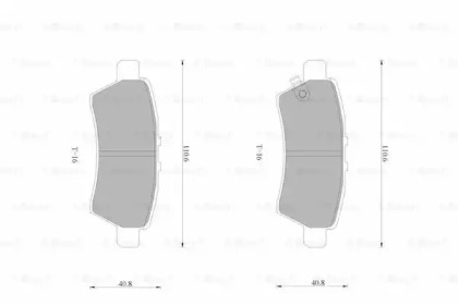 Комплект тормозных колодок (BOSCH: 0 986 AB4 591)