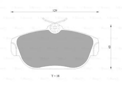 Комплект тормозных колодок (BOSCH: 0 986 AB4 685)