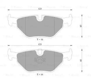 Комплект тормозных колодок (BOSCH: 0 986 AB4 693)