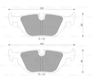 Комплект тормозных колодок (BOSCH: 0 986 AB4 726)