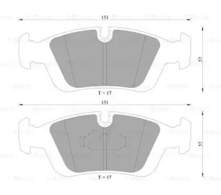 Комплект тормозных колодок (BOSCH: 0 986 AB4 727)