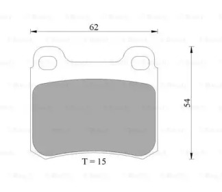 Комплект тормозных колодок (BOSCH: 0 986 AB4 728)