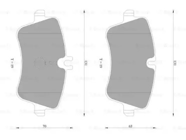 Комплект тормозных колодок (BOSCH: 0 986 AB4 977)