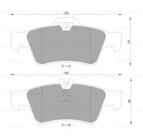 Комплект тормозных колодок (BOSCH: 0 986 AB4 980)