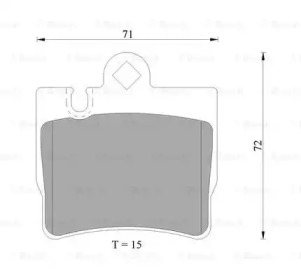 Комплект тормозных колодок (BOSCH: 0 986 AB4 984)