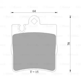 Комплект тормозных колодок (BOSCH: 0 986 AB4 986)