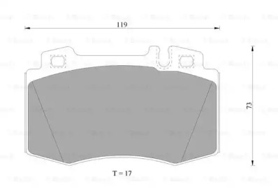 Комплект тормозных колодок (BOSCH: 0 986 AB4 987)