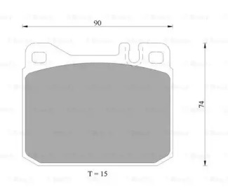 Комплект тормозных колодок (BOSCH: 0 986 AB4 988)