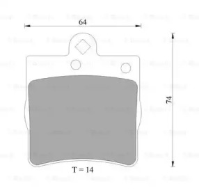 Комплект тормозных колодок (BOSCH: 0 986 AB4 990)