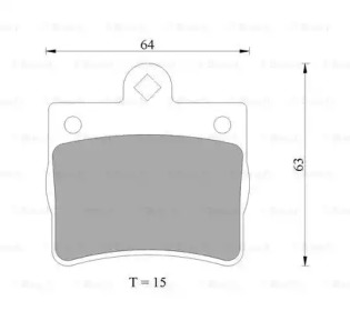 Комплект тормозных колодок (BOSCH: 0 986 AB4 991)