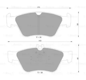 Комплект тормозных колодок (BOSCH: 0 986 AB4 993)