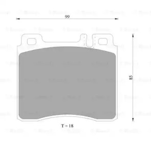 Комплект тормозных колодок (BOSCH: 0 986 AB4 997)