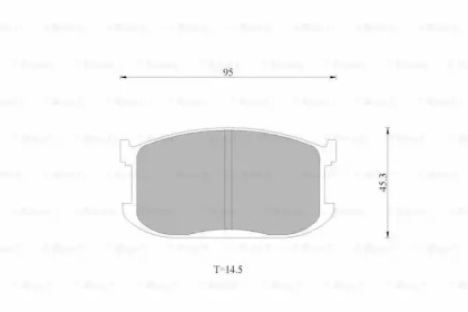 Комплект тормозных колодок (BOSCH: 0 986 AB9 001)