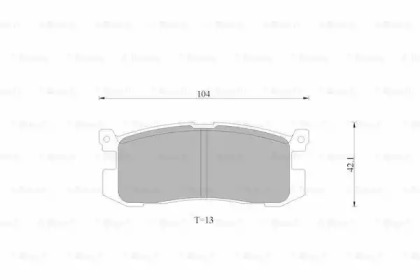 Комплект тормозных колодок (BOSCH: 0 986 AB9 025)